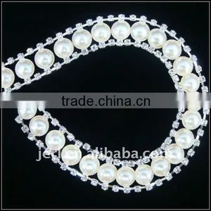 2016 Hot Selling Rhinestone Trim Pearl Rhinestone Chain Trim for Wholesale thumbnail-5