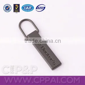 Clarity Customer Logo Pearl Gun Plating Color of Custom Zipper Pull Metal Puller thumbnail-1