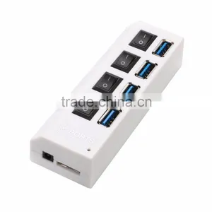 2016 Blue Waving Led Ligted Sparate Switch USB 3.0 Hub 4 Ports thumbnail-3