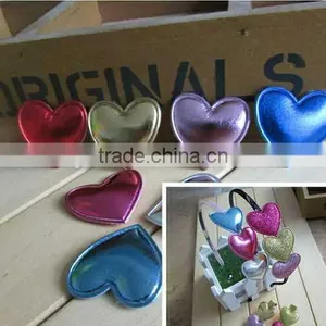 Wholesale PU Heart Shape Ultrasonic Embossed Applique thumbnail-1