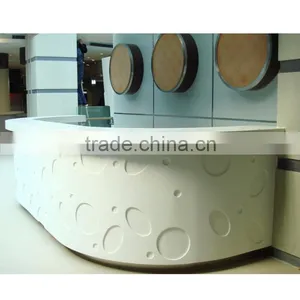 High End Marble Modern Curved Office Reception Desk thumbnail-2