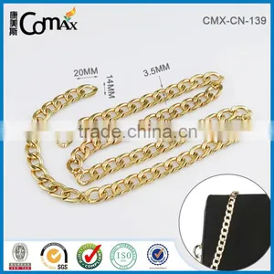 Fashion Gold Stainless Steel Metal Strap Chain For Purse thumbnail-1