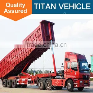 Titan 45m3 Tri Axles Tipping Truck Dump Truck Trailer For Sand thumbnail-1