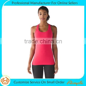 OEM Service Sexy Yoga Shirt Gym Vest Tight Tank Tops Wholesale Women thumbnail-1