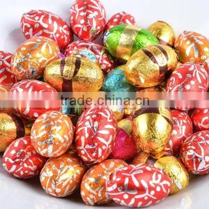 Christmas Tree Shape Package Gold Foil Wrapped Chocolate Easter Egg Toy Candy thumbnail-2