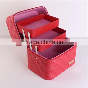 Chinese Factories Wholesale Custom Luxurious Leather Cosmetic Box, Multi-function Eye Shadow Box thumbnail-3