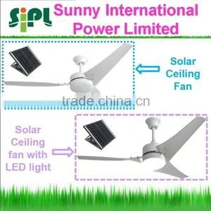 Vent Goods Plastic Fan Blade Solar Ceiling Fan ac dc Adapter 12v Solar Ventilation Fan in Ceiling Led Light thumbnail-2