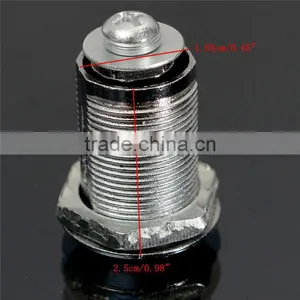 Silver Tone 25mm Stainless Steel Gift CAM Lock With 2 Keys for Cabinet Mailbo Drawer Cupboard Locker YG thumbnail-4