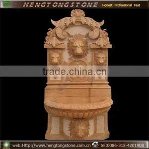 Marble Wall Water Fountain With Lion Head thumbnail-1
