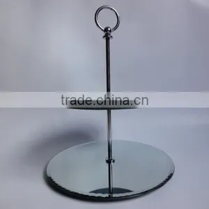 Beveled Mirror Cake Plate Cake Rack thumbnail-1