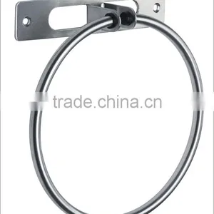 Jiangmen Factory Bathroom Wall Mounted Stainless Steel Towel Ring Chrome thumbnail-4