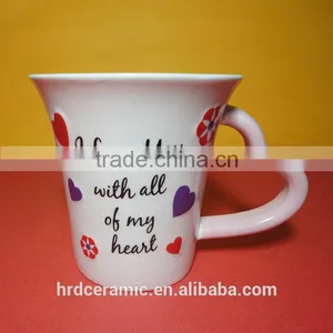 Hot Sale Hotel White Porcelain Espresso 320 ml Ceramic Coffee Cup thumbnail-2