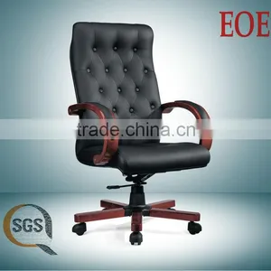Wooden Office Chairs Office Managing Directors Chair Office Leather Executive Chair thumbnail-1