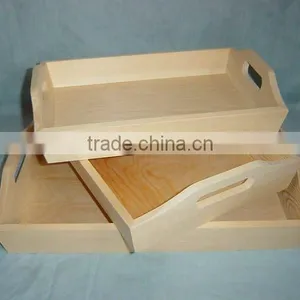 Unfinished Wooden Tray,wooden Serving Tray,food Tray thumbnail-1