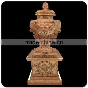 Decorative Garden Stone Pot Antique Stone Granite Flowerpots thumbnail-3