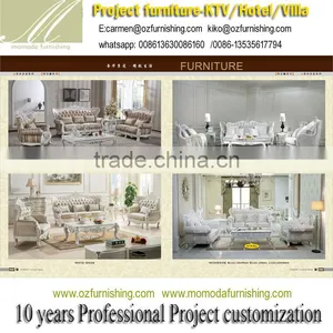 HM09-Living Room Furniture Set and Antique Armchairl and Coffee Table thumbnail-1