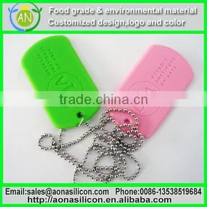 Silicone Military Dog Tags for Souvenir|gift|Silicone Military Dog Tags With Debossed Logo thumbnail-2