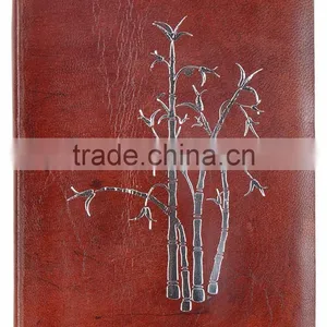 Handmade Vintage Embossed Sugar Cane Plain Leather Journal thumbnail-1