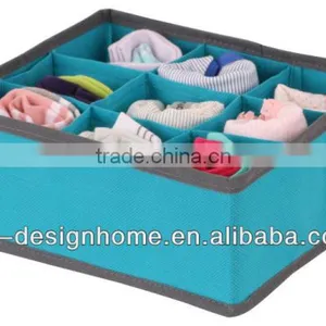 HOME DECOR COLOR 9-GRID NON-WOVEN FOLDING SOCK ORGANIZER thumbnail-1