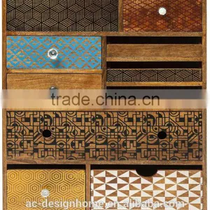 WOODEN CABINET W/10 DRAWERS thumbnail-1