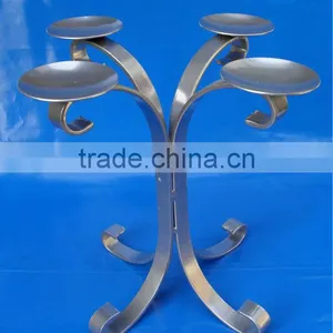 Candle Holder Silver Powder Coated Finish thumbnail-1