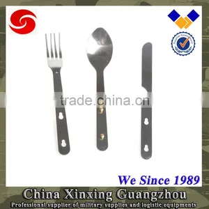 Military Army School Spoons Forks Knives Cutlery Set in 304 201 420 Stainless Steel thumbnail-3