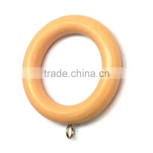 High Quality Light Brown Wood, Curtain Rod Ring Screw Eyelet To Fit Curtain Poles Up To 35mm Diameter thumbnail-1