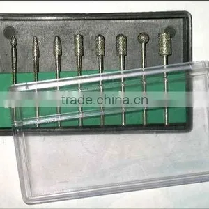 HIGH QUALITY 8 PIECE DIFFERENT SHAPES DIAMOND ABRASIVE GRINDING MOUNTED POINT SET WITH 2.35mm SHANK thumbnail-1