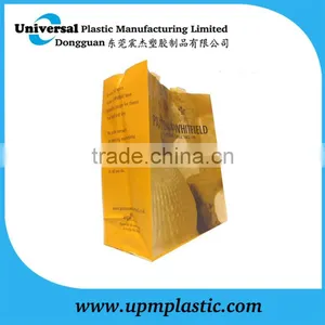Gravure Full Printed Blockbottom Flexile Loop Handle Plastic Bag for Packaging thumbnail-1