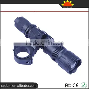 Wholesale T6 LED 1000Lm 3 Mode Strong Light Flashlight ,tactical Torch With Flashlight Mount thumbnail-2