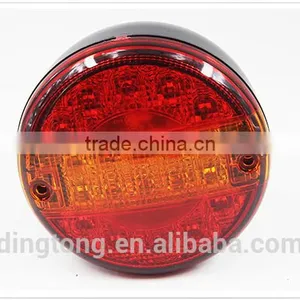 Toptree Round Tail Led Lamp Trailer Truck Rear Stop Lights 4inch Ip68 thumbnail-1