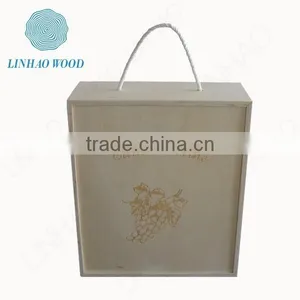 China 3 Bottles Wood Wine Box thumbnail-2