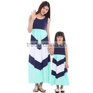 Chevron Strip Mommy And Me Maxi Dress 2016 thumbnail-5