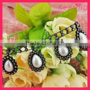 Fashion Drop Shaped Pearl Chain Model WRC-182 thumbnail-1
