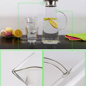 Water Bottle Wholesale Glass Bottle Wholesale Water Jug Glass Decanter Glass Bottle for Kitchen Resturant and Hotel thumbnail-5