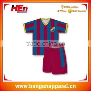 Hongen Apparel 2016 Best Quality Cheap Sublimated Soccer Uniform, Customized Sportswear Original Sublimation Soccer Jersey thumbnail-1