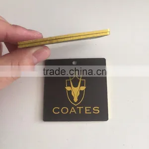 2016 High Quality Customized Thick Paper Hang Tags With Gold Foil Logo thumbnail-5