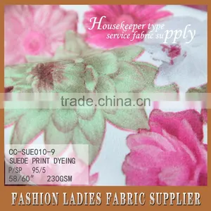 New Design Suede Print Dyeing With Florals for Girl's Garment thumbnail-5