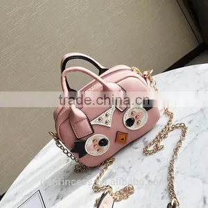New Arrival Girl Shoulder Bag Soft PU Pink Bag Animal Cartoon Cheap Child Bag thumbnail-1