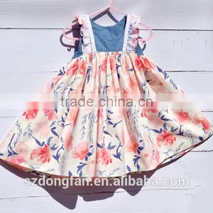 Children Frocks Designs Easter Dress Summer Boutique Girl Clothing Floral Dress thumbnail-2