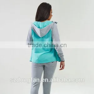 2016 New Design Women Fit Zip Hoodie Gym Fitness Sweatshirts Women Yago Clothing thumbnail-2