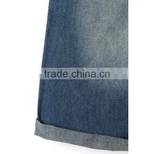 2016 Light Blue Contrast Color Latest Designer Printing Pocket Kids Printed Jeans With Roll Hem thumbnail-4