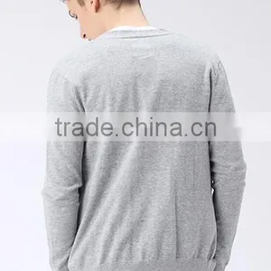 New Popular Knitted Pocket Button Cardigan Young Boys Sweater Design for Men thumbnail-4