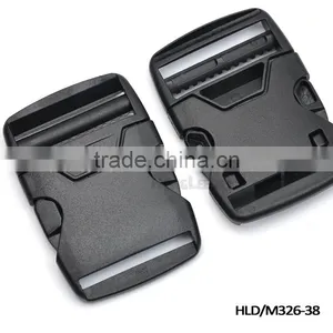 HLD/M326-38mm 1.5inch Black POM Plastic Buckles Bump Adjustable Splice Clip Buckle Backpack Webbing Strap thumbnail-2