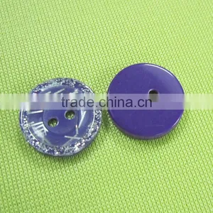 China Manufacturer Shining Powder 2 Holes Colorful Eyes Shape Resin Buttons thumbnail-3