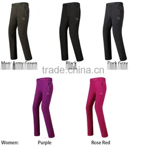 Soft Shell Men and Women Hiking Pants With Polar Fleece Lining thumbnail-1