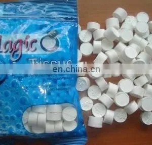 100%rayon Mini Coin Compressed Tablet Tissue/coin Magic Mini Tissue thumbnail-6