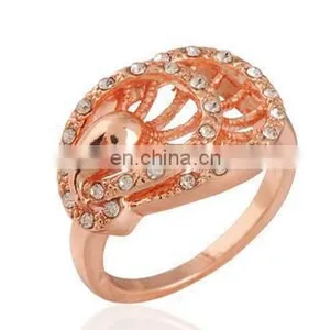 2017 Peacock Rings Rose Gold Platinum Plated Top Genuine Austrian Crystals Fashion Women Wedding Bridal Party Jewelry thumbnail-5