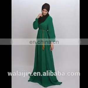 Muslim Woman Dress With Belt High Quality Fashion Muslim Wear thumbnail-3