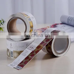 Full Color Printing Custom LOGO Printed Laser Ginseng /medicine Packaging Roll Adhesive Stickers thumbnail-1